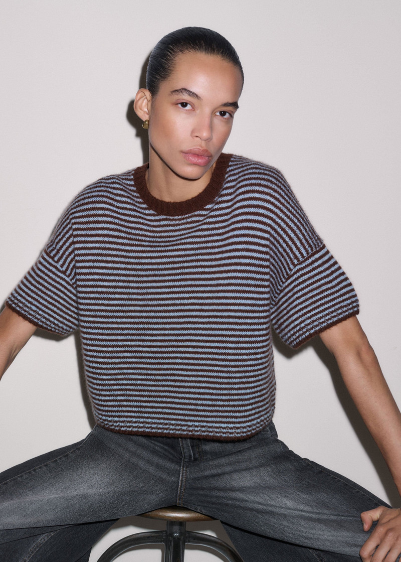 Relaxed Knit Crop Tee 1