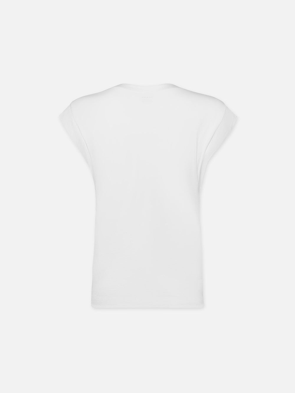 Le Mid Rise V Neck Tee in Blanc - 3