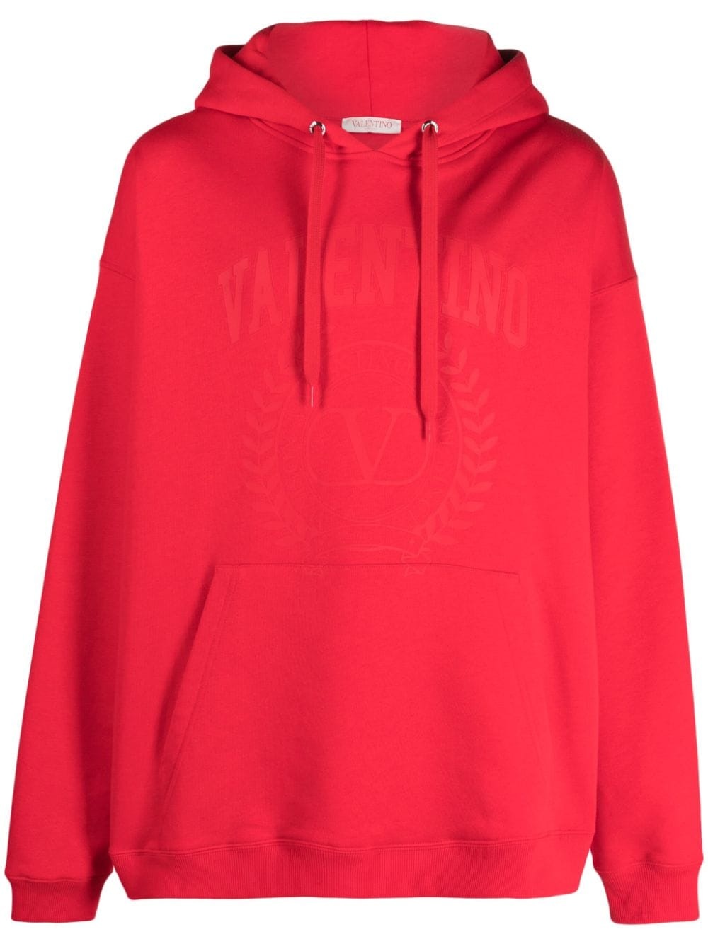 logo-print cotton hoodie - 1