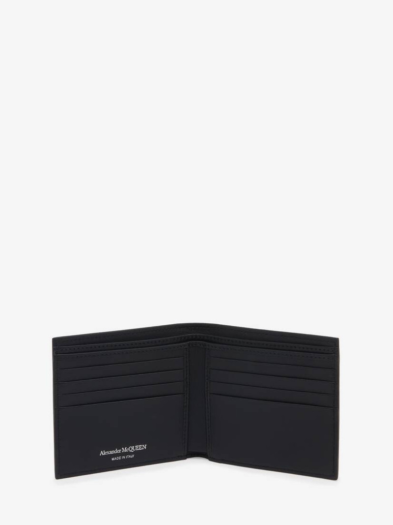 Alexander McQueen Men's McQueen Graffiti Billfold Wallet in Black outlook