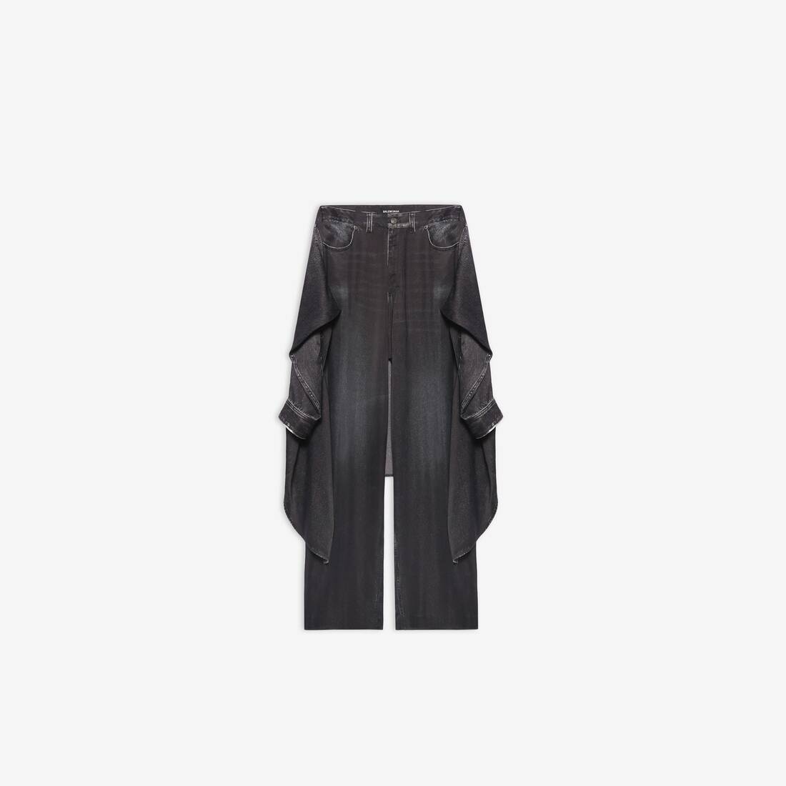 Trompe-l'œil Knotted Pants in Charcoal - 1