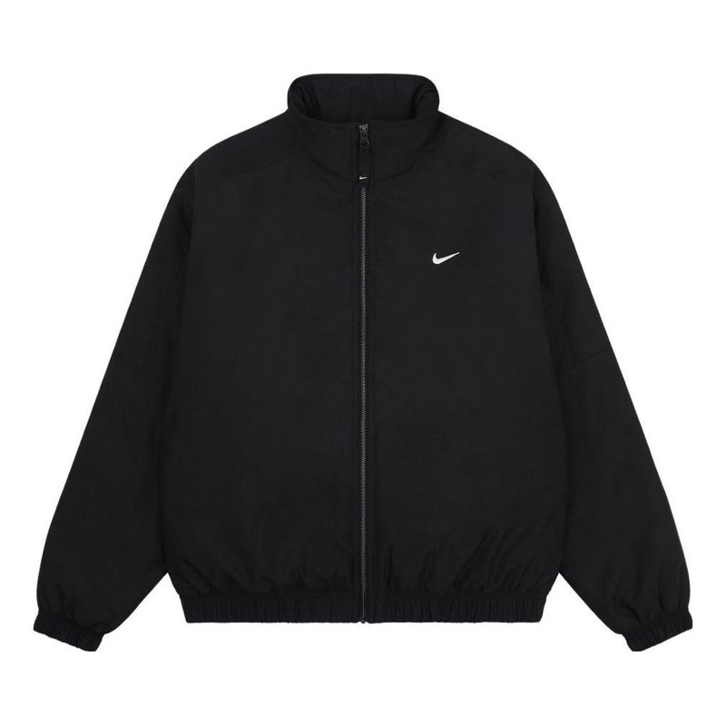 Nike Solo Swoosh Satin Bomber Jacket (Asia Sizing) 'Black' DN1267-014 - 1