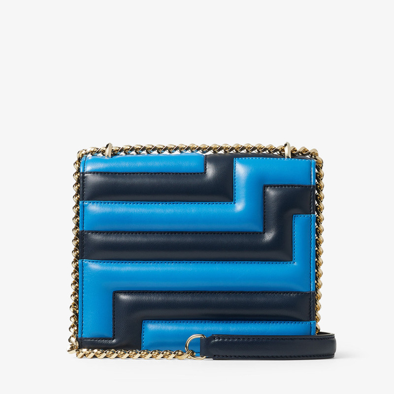 Avenue Quad
Navy and Sky Avenue Nappa Leather Shoulder Bag with JC Emblem 6
