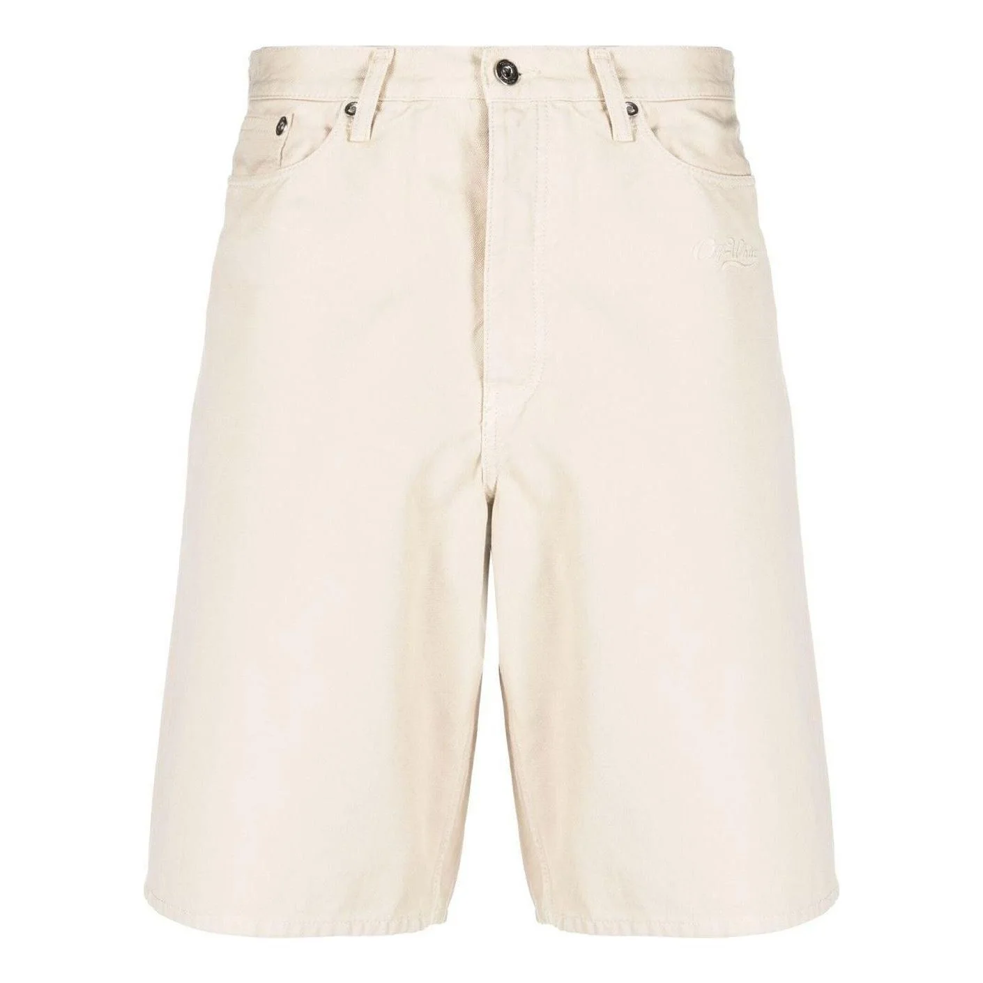 Off-White Wave Off Canvas Utility Shorts 'Beige' OMCB084S23FAB0016161 - 1