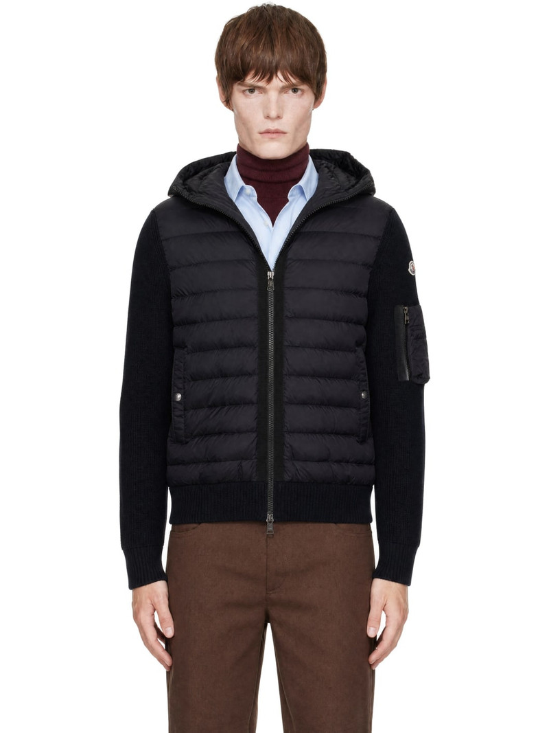 Black Padded Zip-Up Down Jacket 1