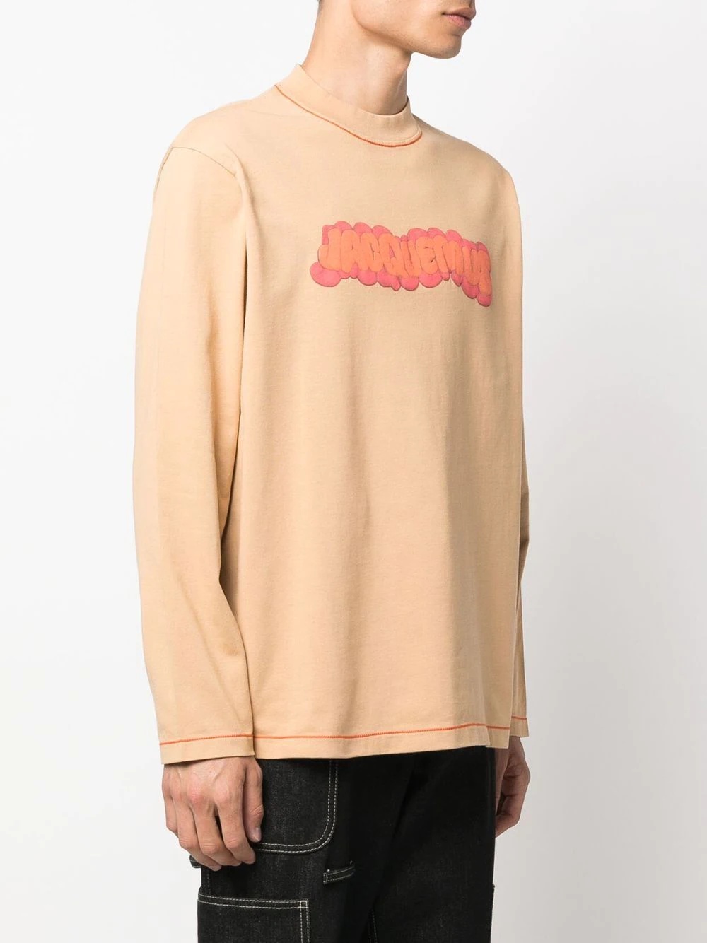 logo-print long-sleeve T-shirt - 3