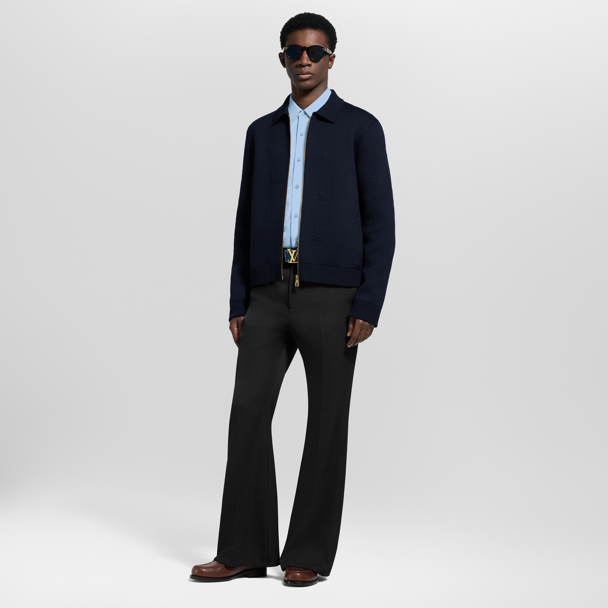 LV Blason Embossed Zipped Blouson - 3