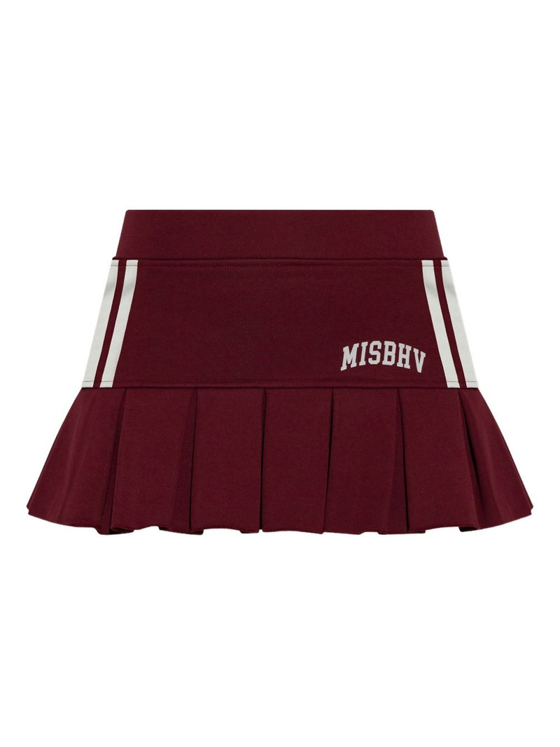 pleated stripe mini skirt 1