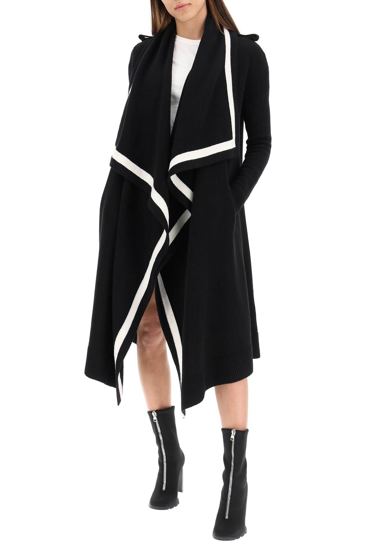 LONG WOOL KNIT COAT - 2