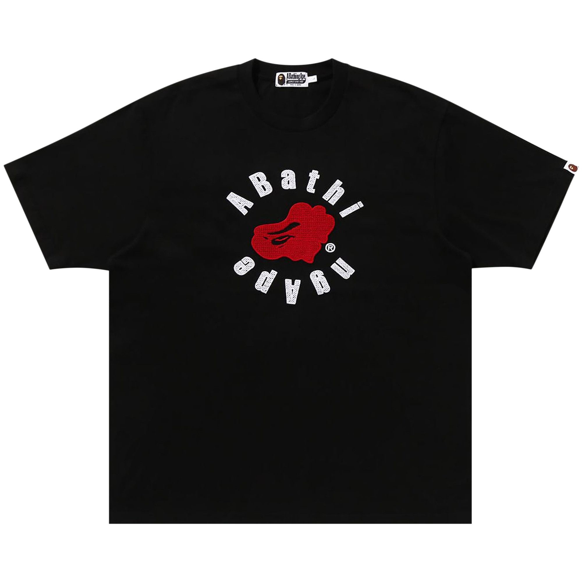 BAPE Circular Ape Head Relaxed Fit Tee 'Black' - 1