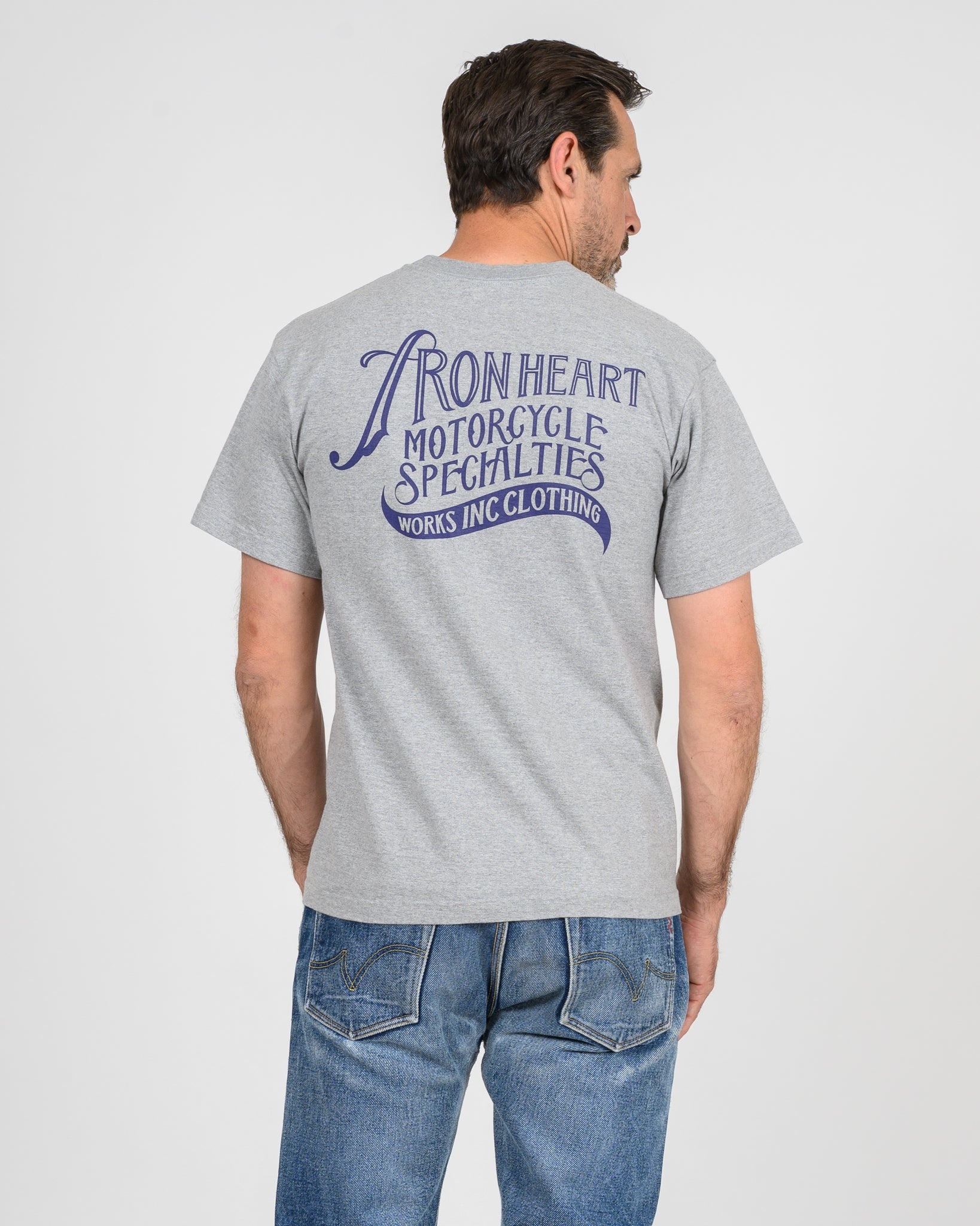 7.5OZ PRINTED LOOPWHEEL CREW NECK T-SHIRT - GREY - 2