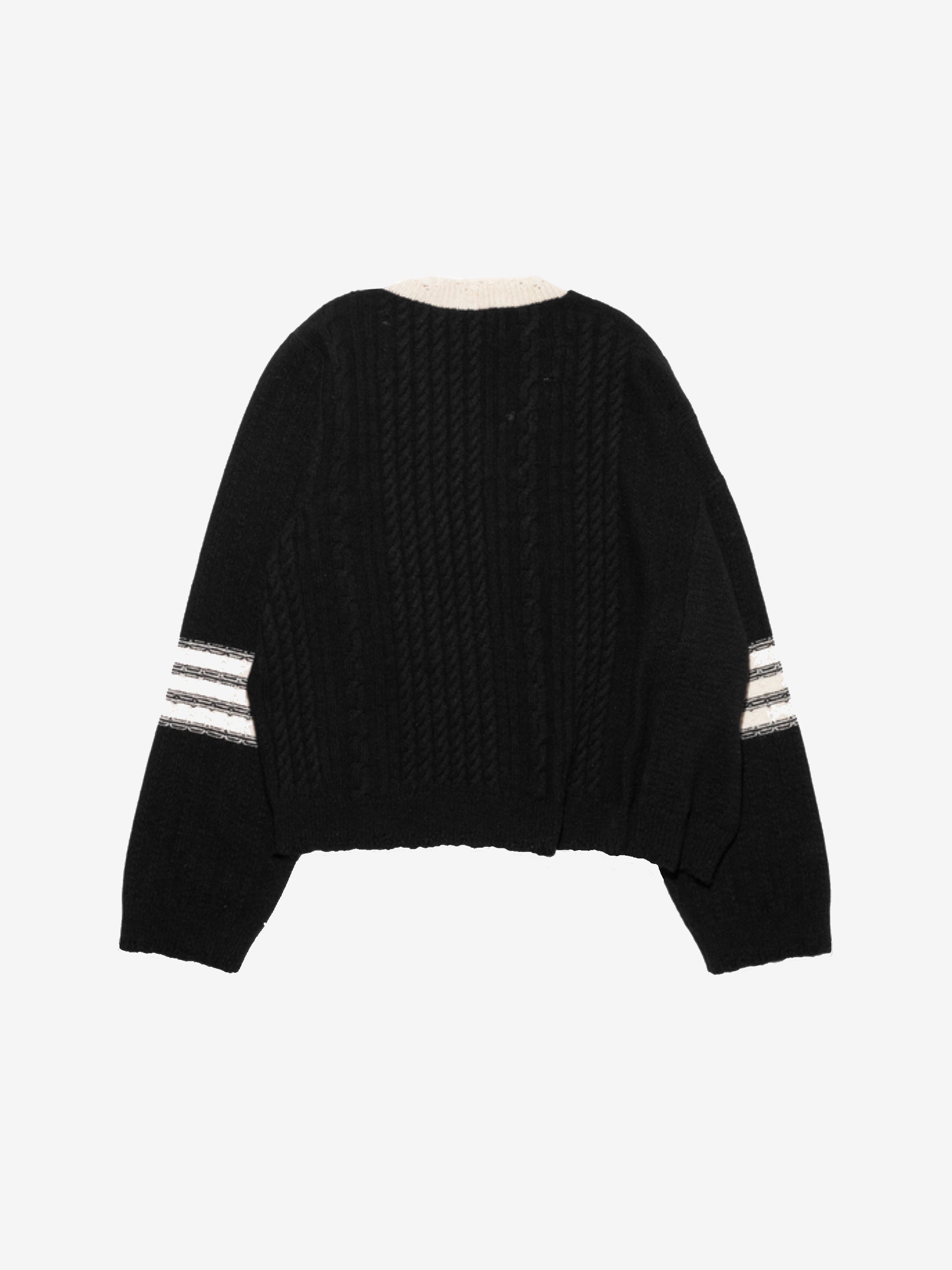 ENFANTS RICHES DEPRIMES - Men Asymmetrical Varsity V-Neck Sweater - 2