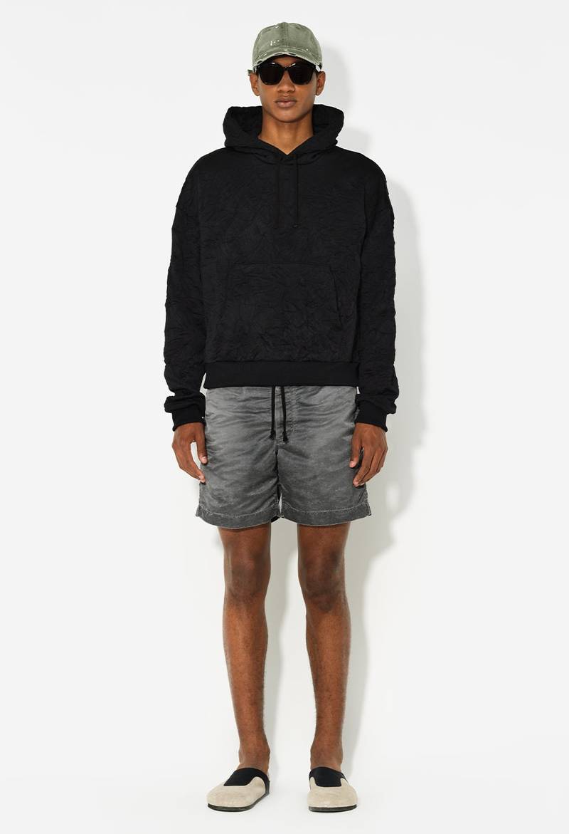 John Elliott CRINKLED TERRY HOODIE outlook