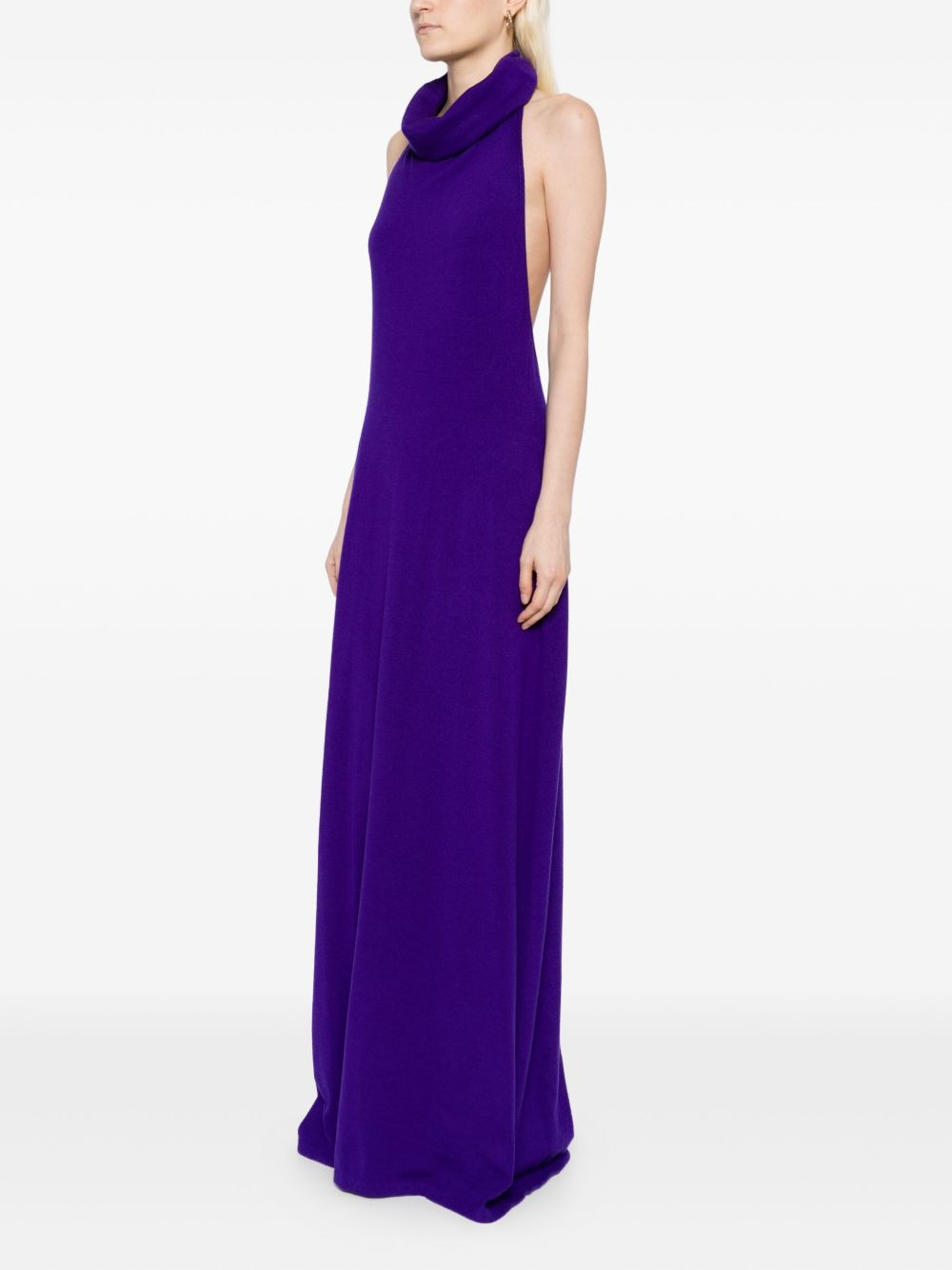 halterneck open-back dress - 3