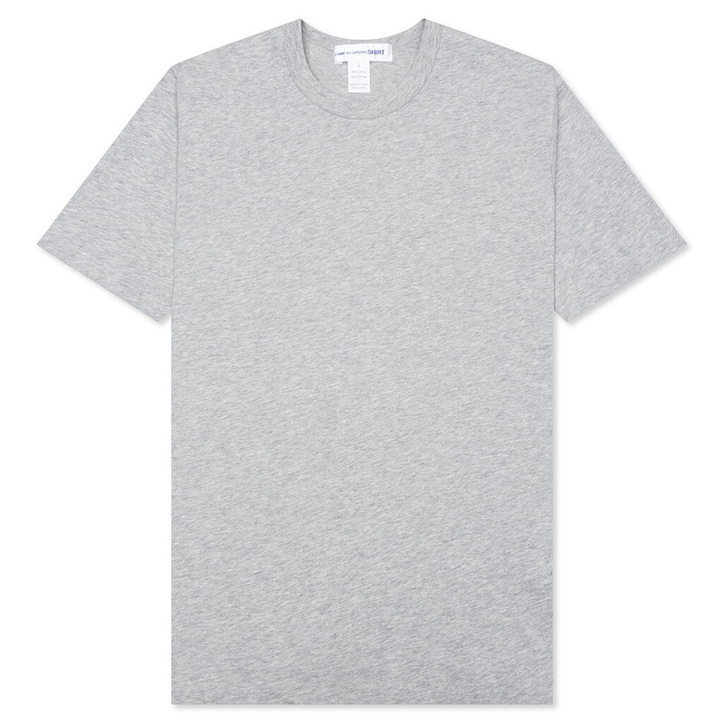 COMME DES GARCONS SHIRT SMALL BACK LOGO S/S TEE - GREY 1