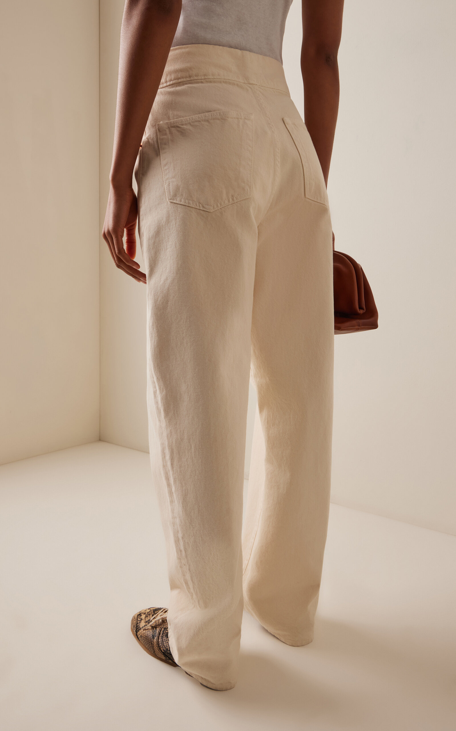 Camilla Rigid Curve-Waist Wide-Leg Jeans ivory - 4