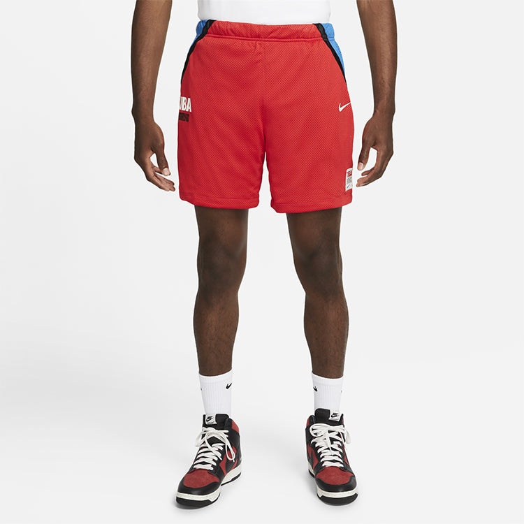 Nike Mesh Shorts Contrasting Colors Alphabet Printing Sports Basketball Asia Edition Red CZ4700-611 - 4
