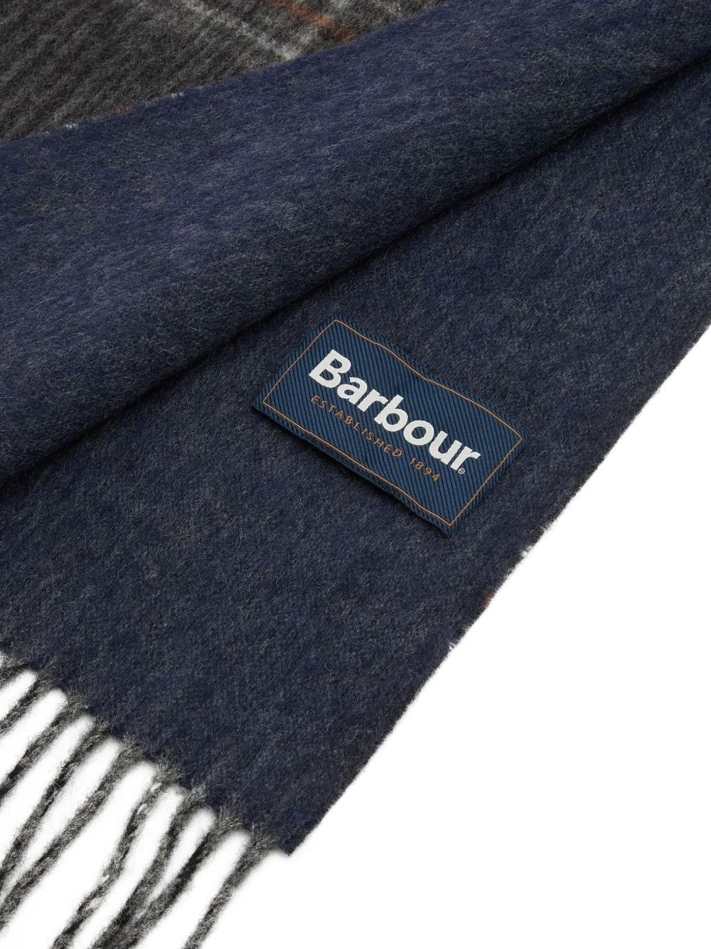 checked fringed scarf - 3