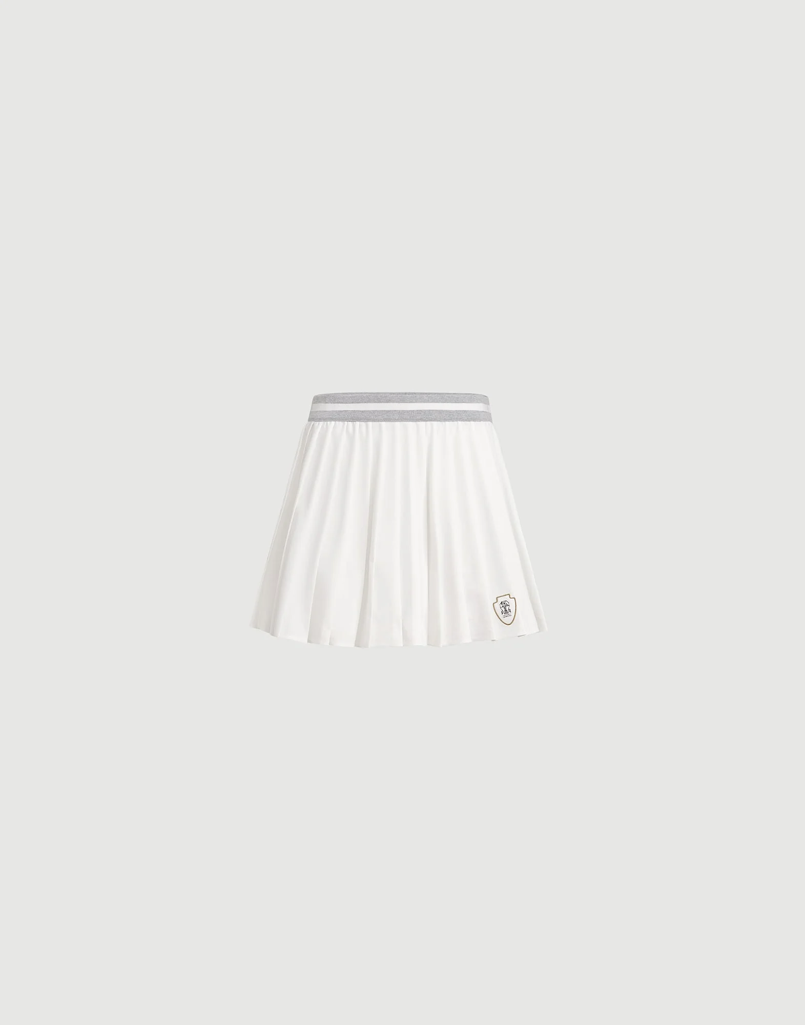 Techno poplin pleated skirt with logo - 1