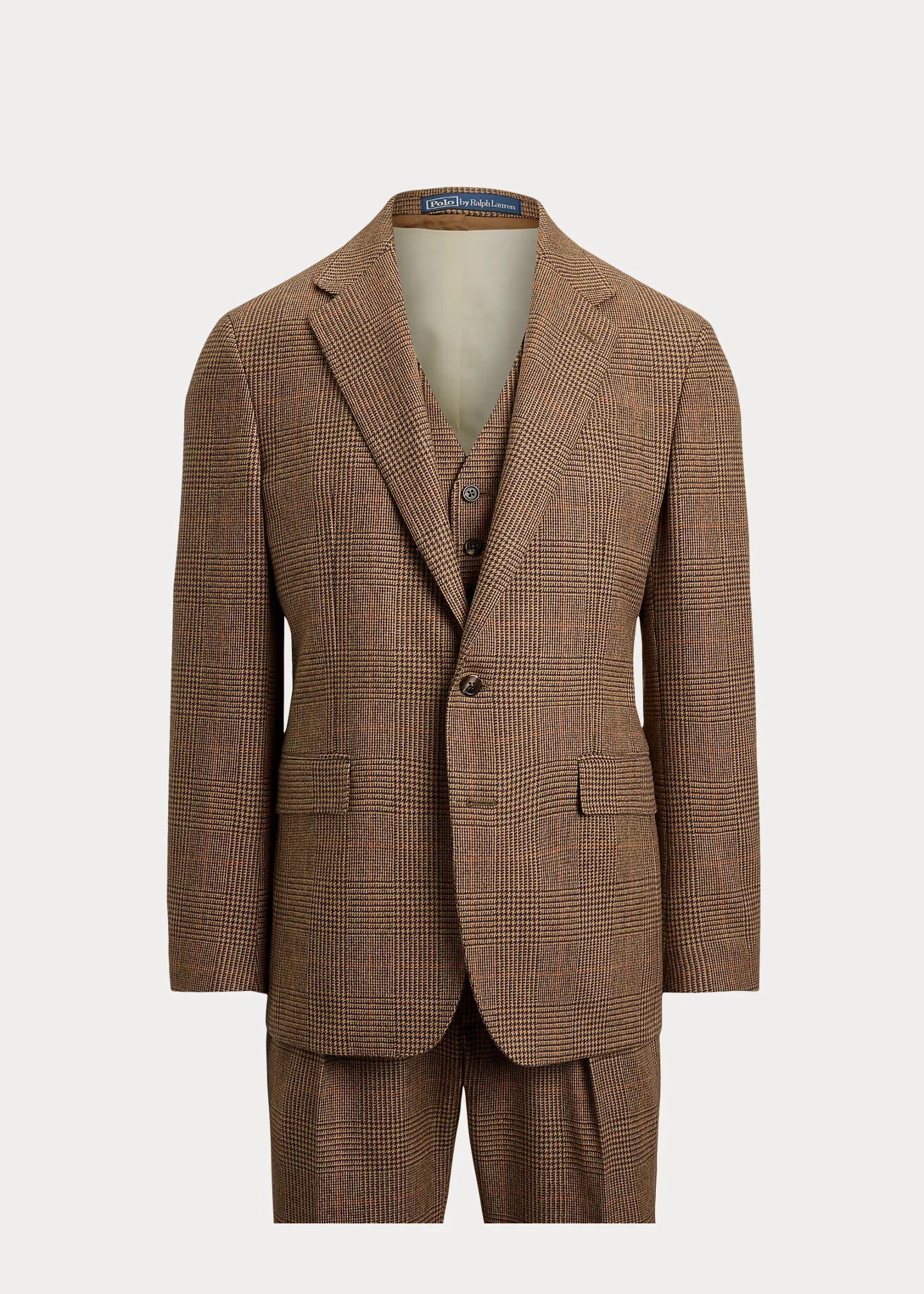 Polo Tailored Glen Plaid 3-Piece Suit - 1