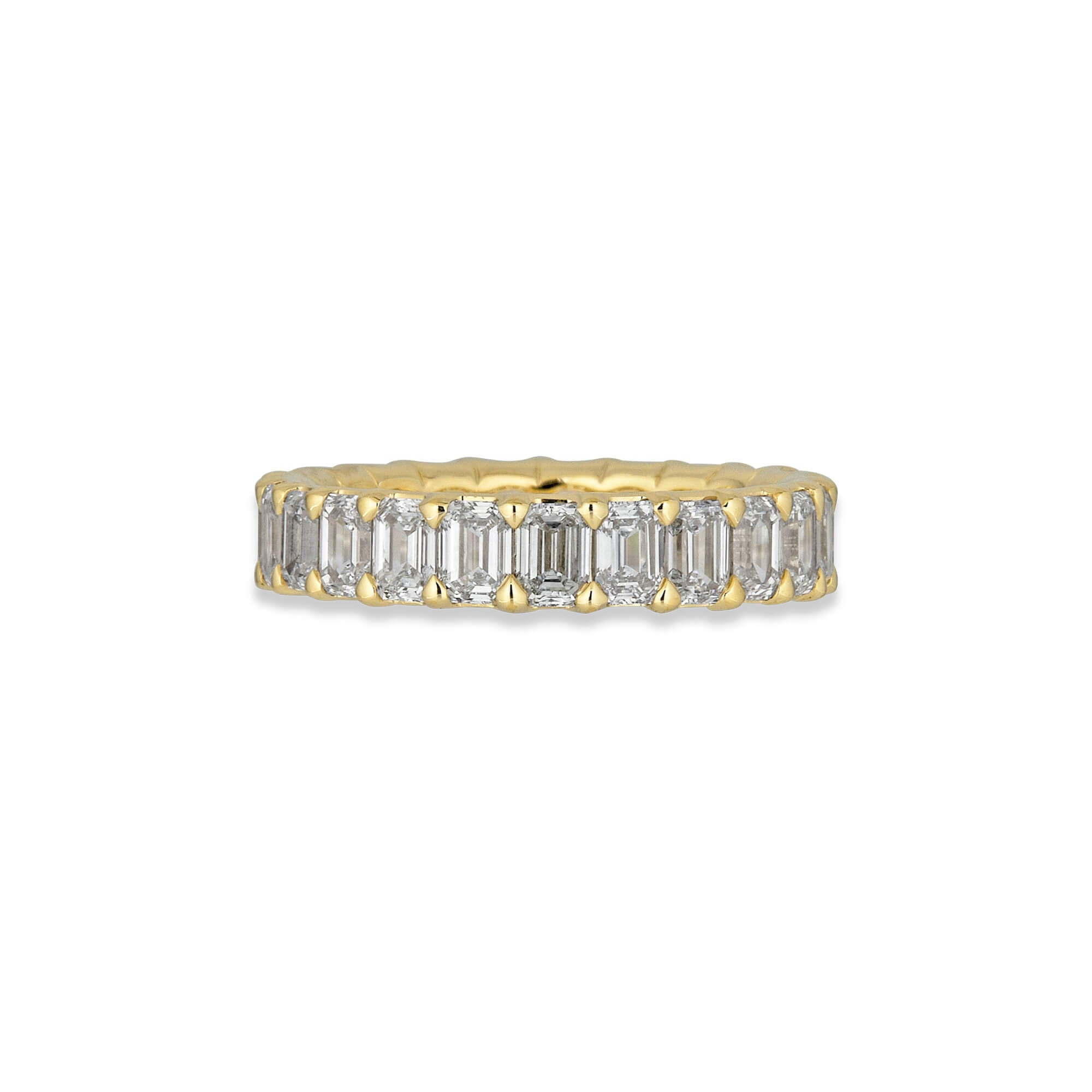 LAB-Created Emerald Cut Eternity Band - 1