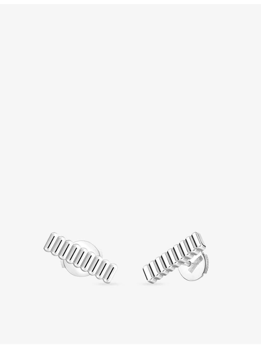 Quatre Grosgrain 18ct White-Gold Stud Earrings - 3