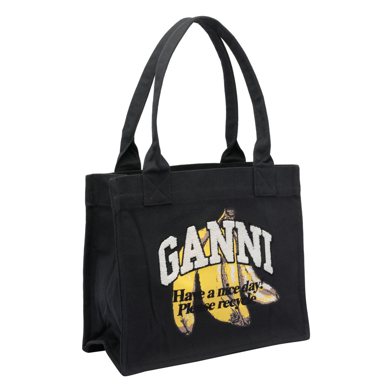 Ganni Women Large Banana Print  Easy Logo Shopper Bag - 2