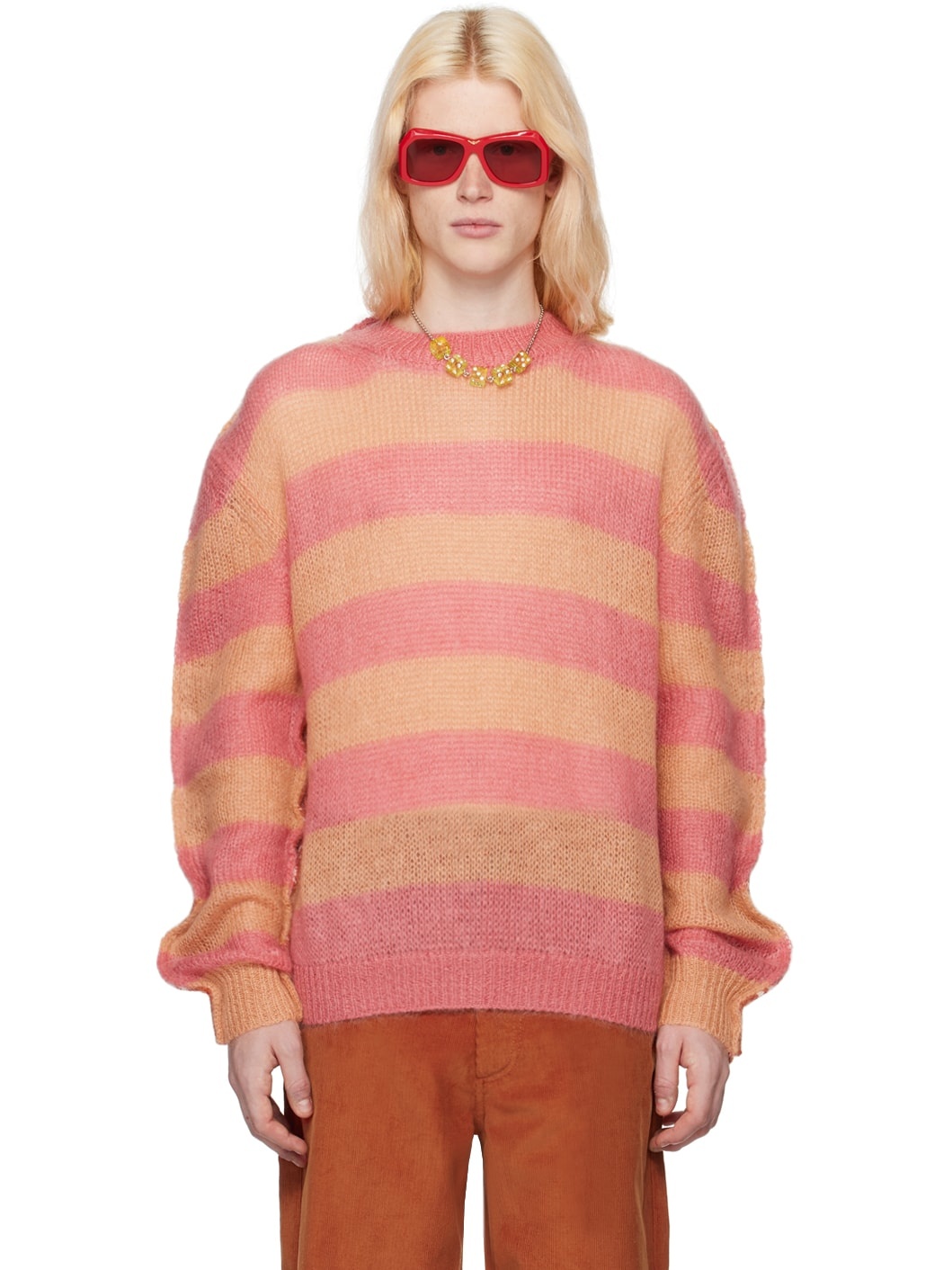 Pink & Orange Mix Sweater - 1