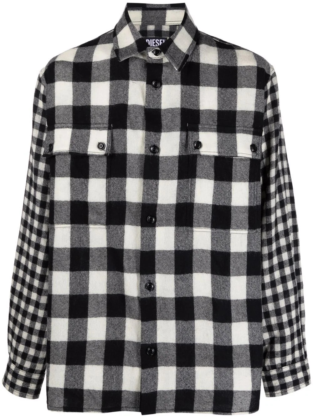 flannel checked wool shirt - 1