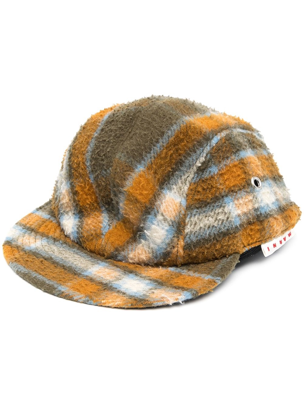 check pattern wool cap - 1