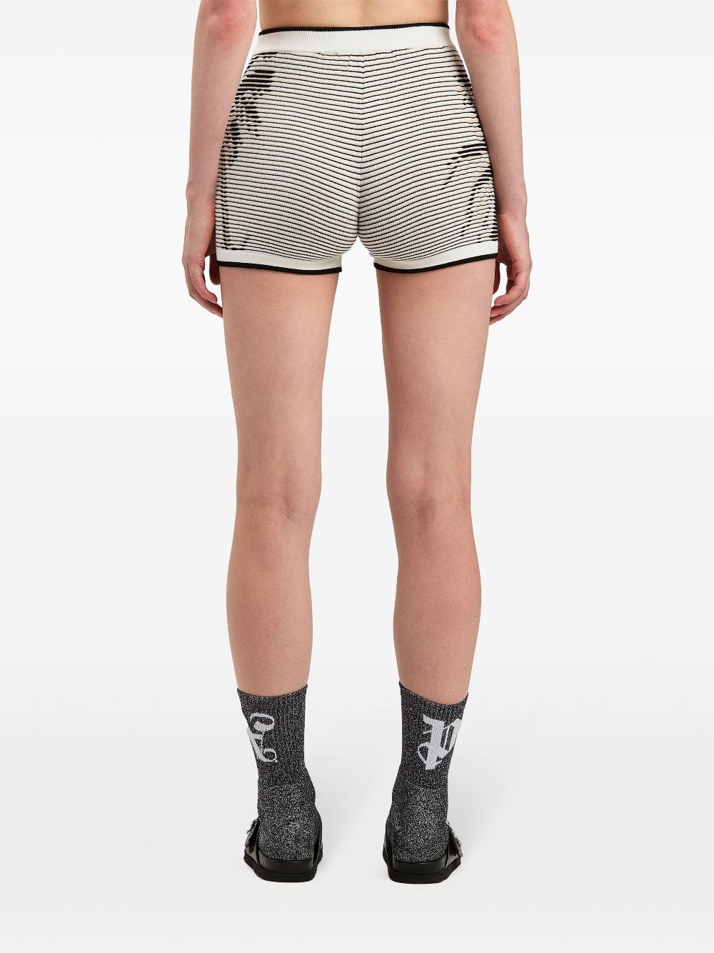 palms-jacquard kniited shorts - 5