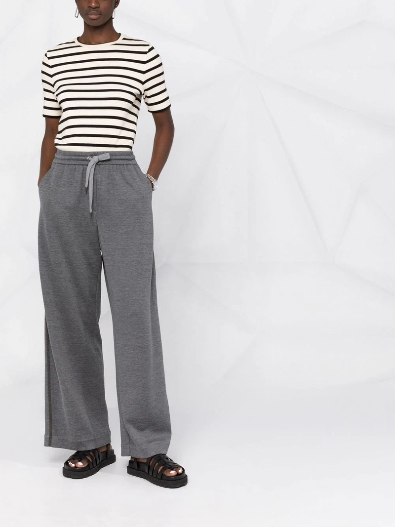 Brunello Cucinelli wide-leg track pants outlook