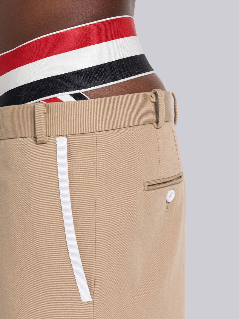 Piece Dyed Cotton Gabardine Super Low Rise Short 4