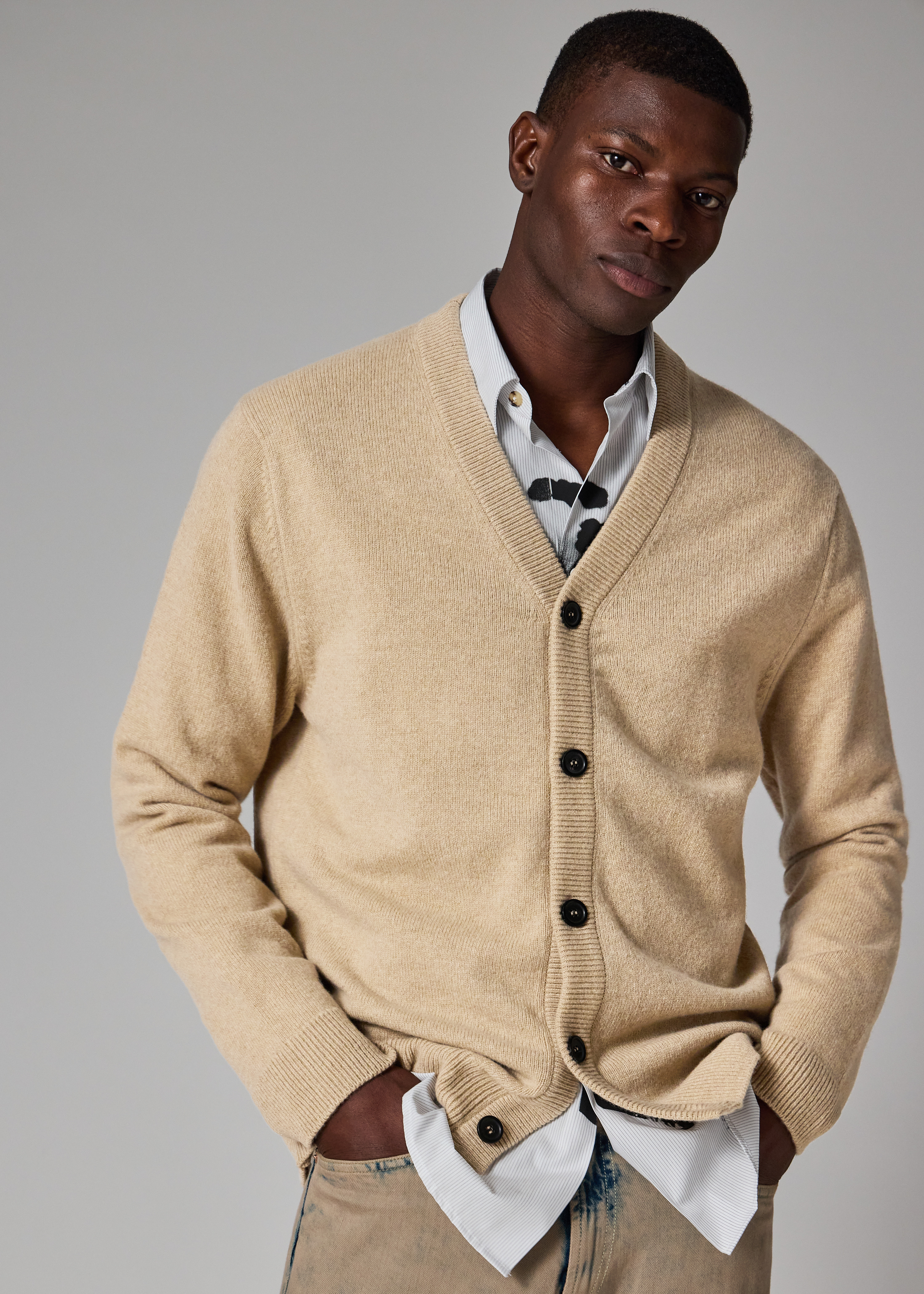Ecru Merino Wool Cardigan - 4