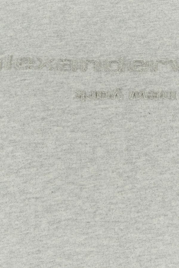 Melange grey cotton oversize t-shirt - 3