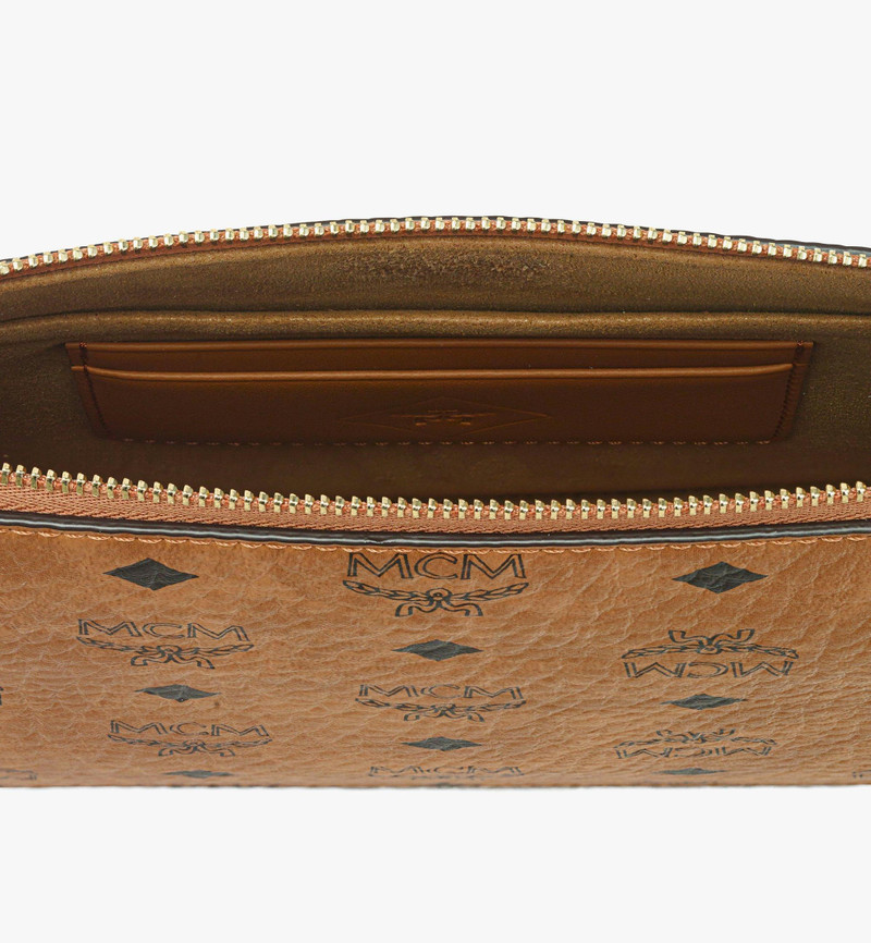 Wristlet Standing Pouch w/ Chain Strap in Visetos 7