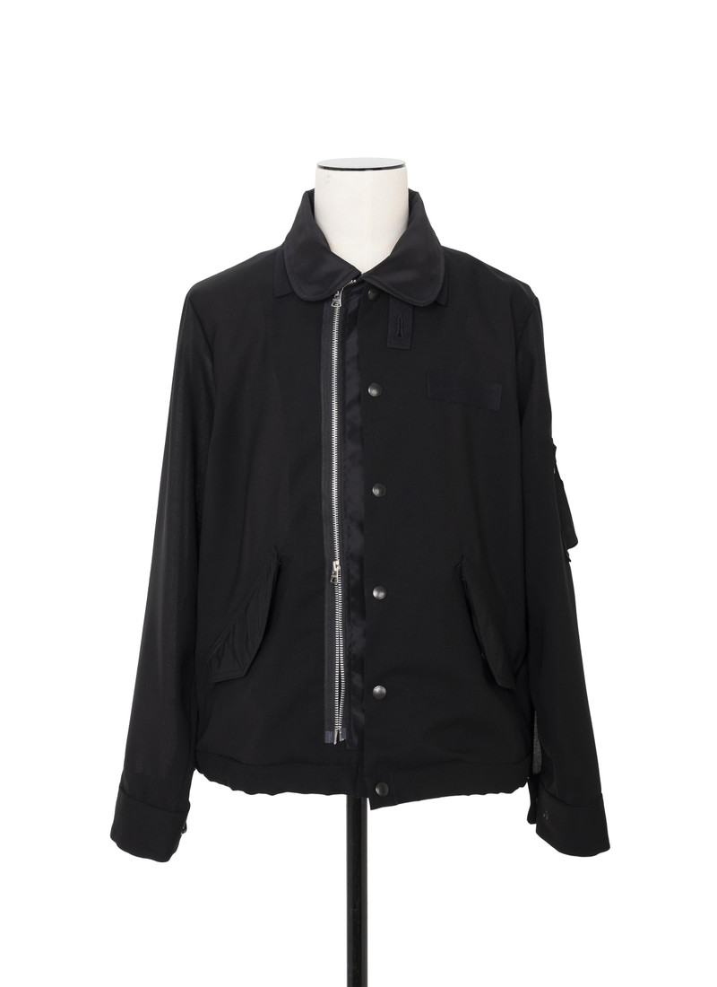 Wool Suiting x Nylon Twill Jacket 1