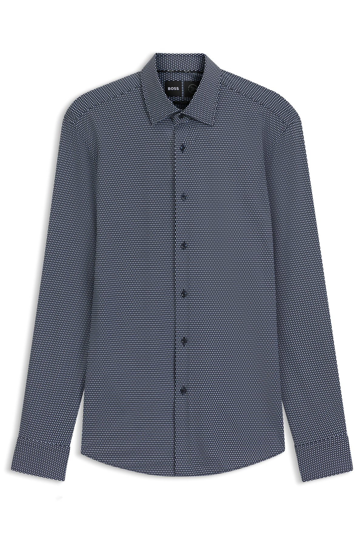 SLIM-FIT SHIRT IN ITALIAN-MADE PERFORMANCE-STRETCH FABRIC - 1