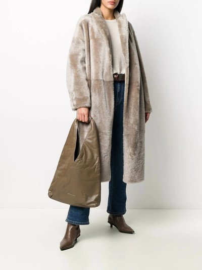 Brunello Cucinelli belted single-breasted coat outlook