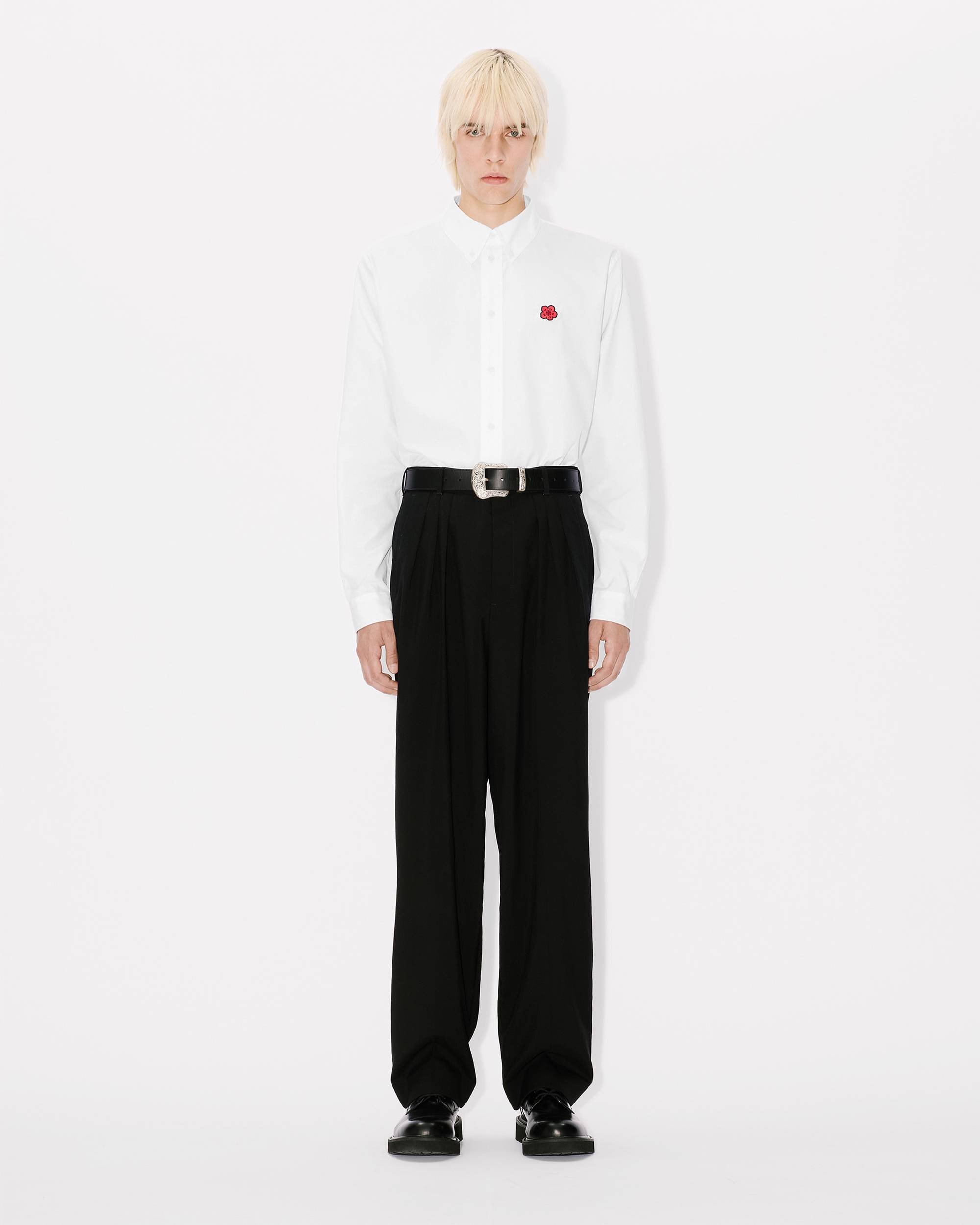 'Boke Flower' embroidered casual shirt - 5