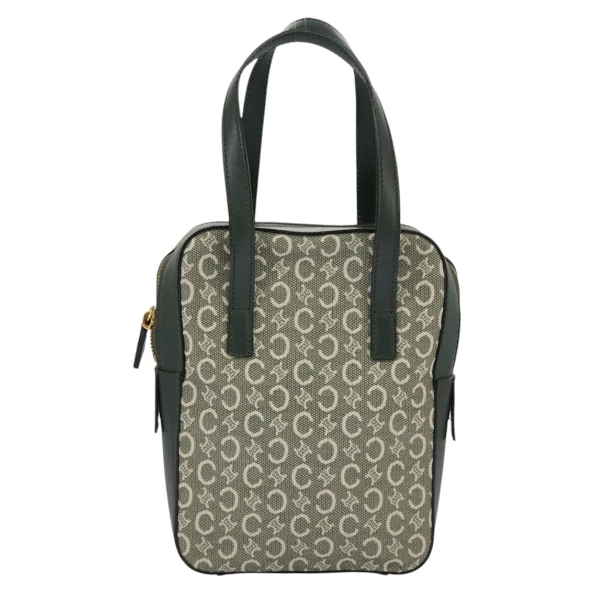 CELINE C Macadam Canvas Hand Bag Gray Gold - 13