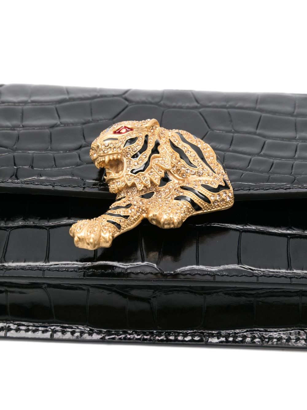 Tiger-plaque cross body bag - 4