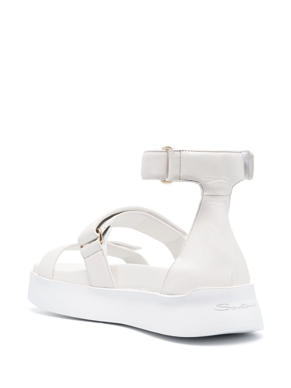 touch-strap leather sandals - 3