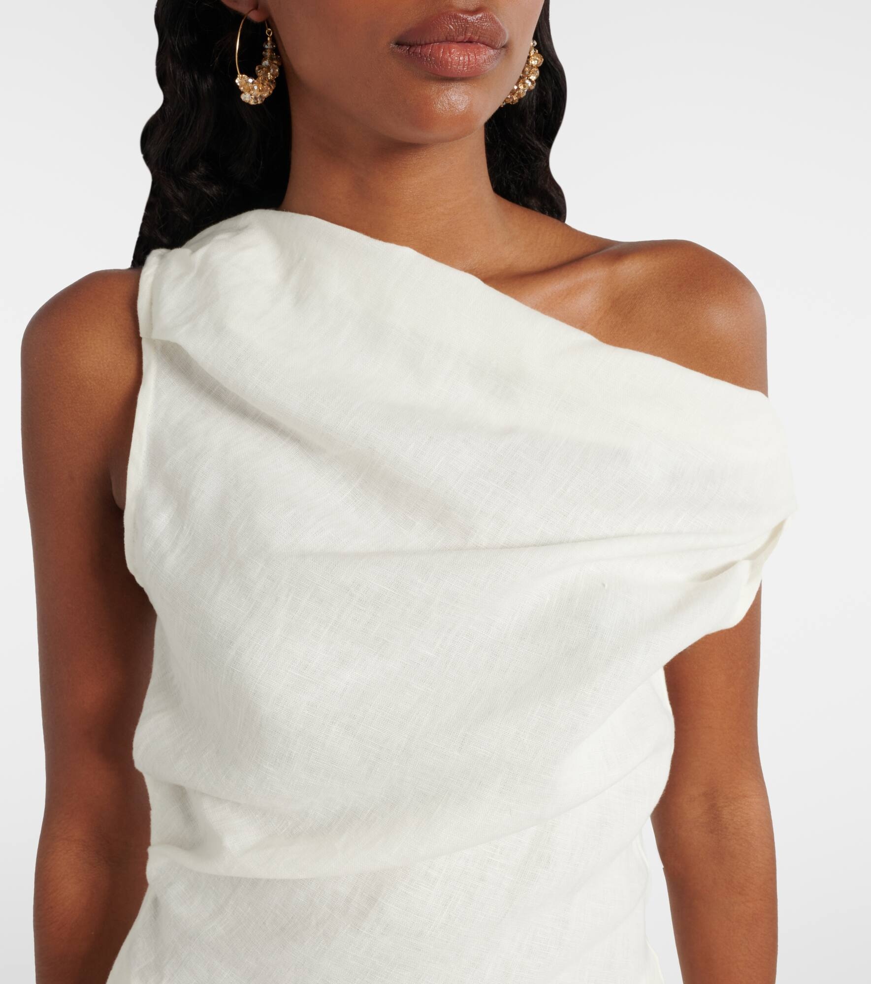 Suis asymmetric linen top - 4