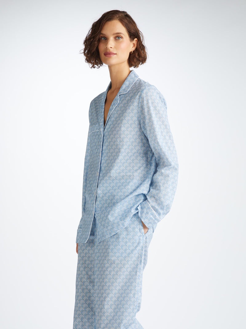 Women's Pyjamas Ledbury 72 Cotton Batiste Blue - 2