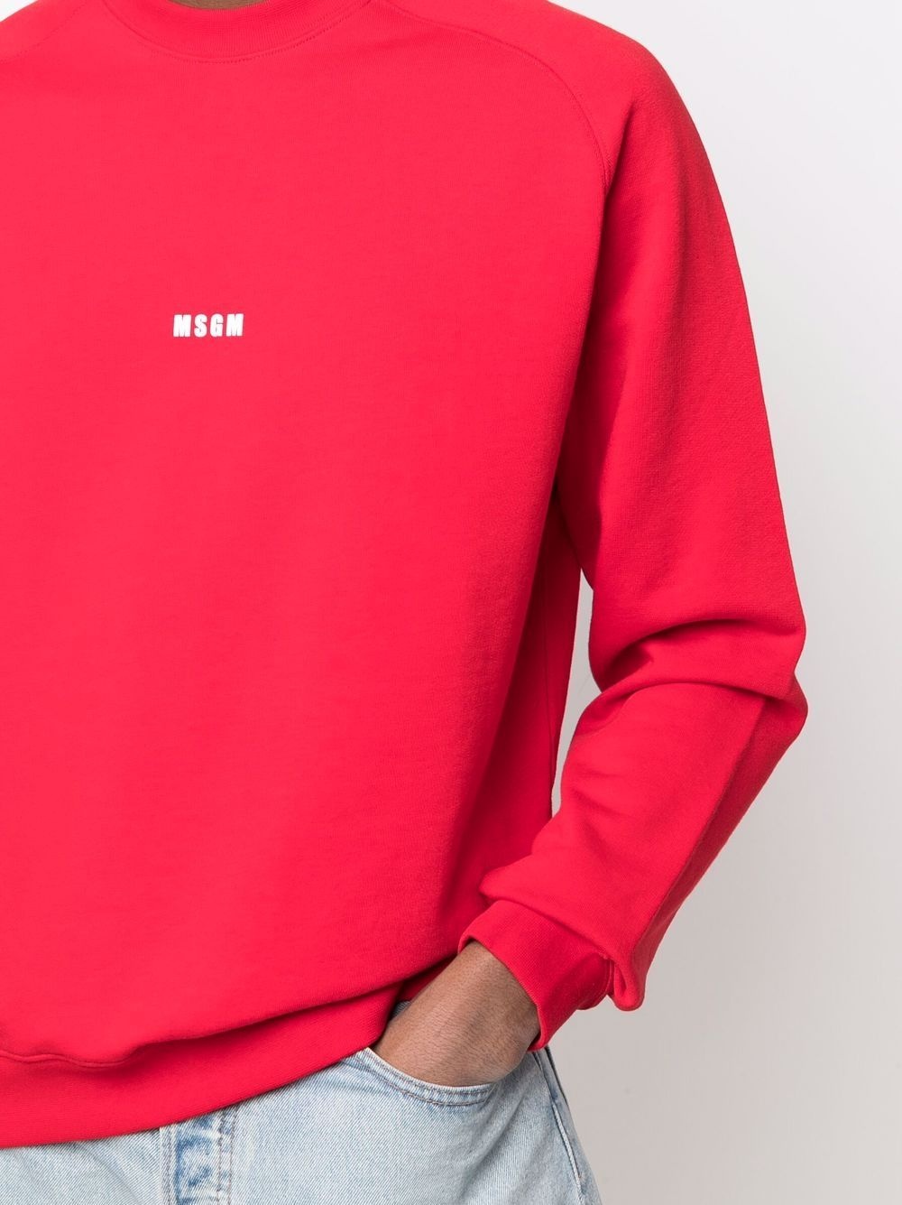 logo-print cotton sweatshirt - 5