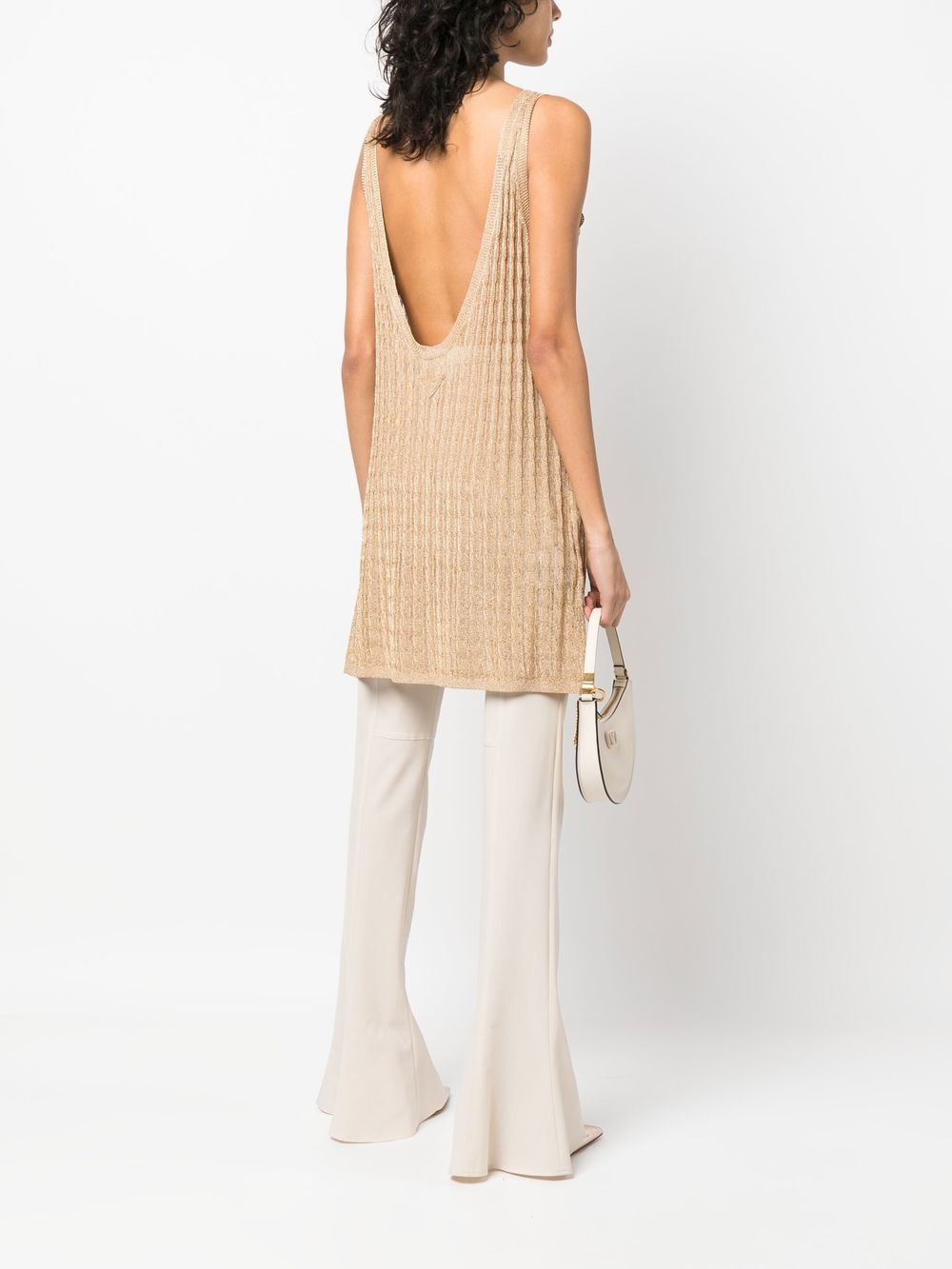 knitted sleeveless midi dress - 2