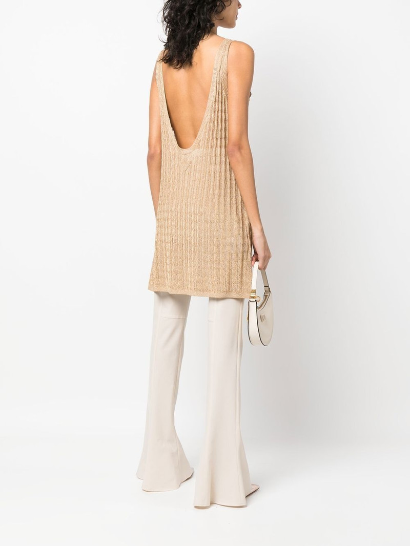 Prada knitted sleeveless midi dress outlook