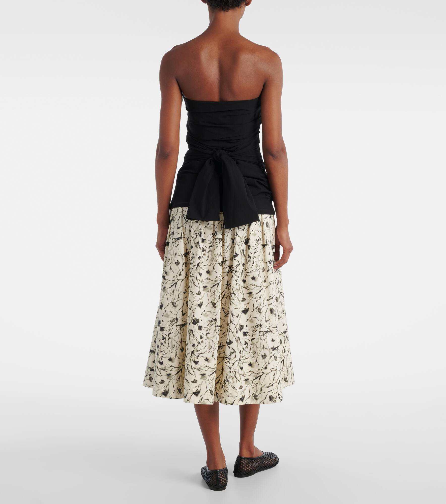 Lena strapless cotton-blend top - 3