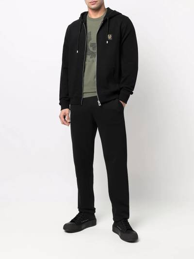 Belstaff zip-up logo-patch hoodie outlook